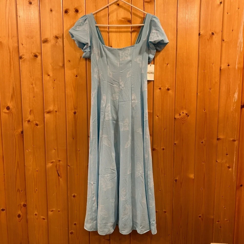 Show Me Your Mumu Mia Midi Dress Blue Butterfly Dress Size M - Picture 2 of 7